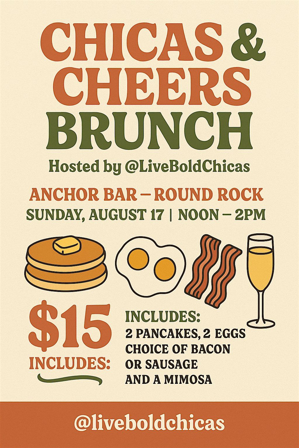 Chicas & Cheers Brunch, 17 August | Event in Round Rock | AllEvents