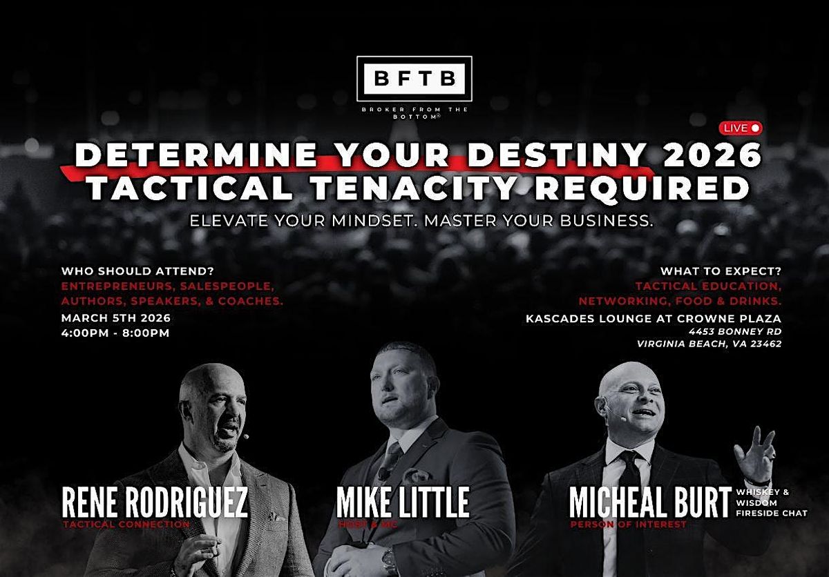 Determine Your Destiny 2026: Tactical Tenacity Required, 5 March | Event in Virginia Beach | AllEvents
