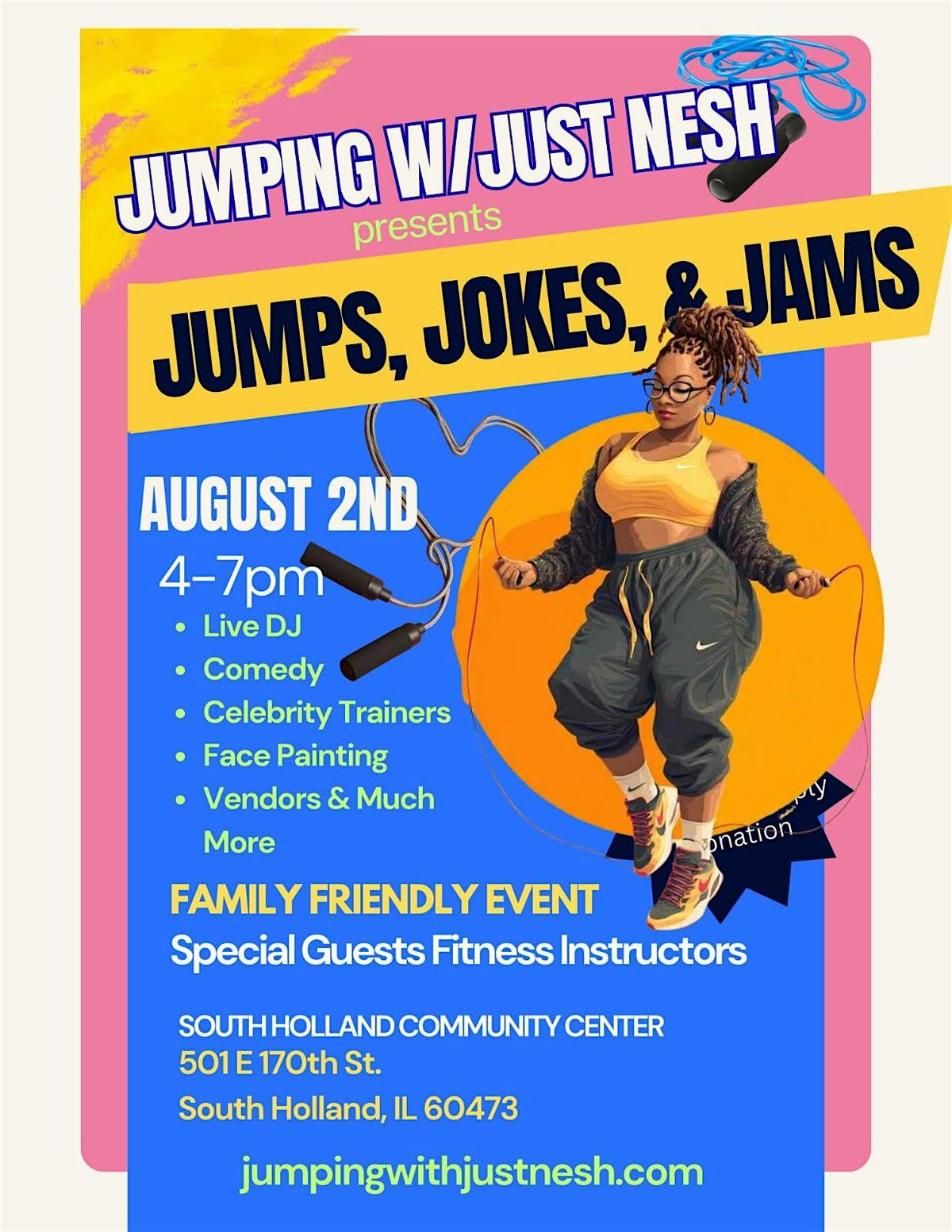 Jumps, Jokes, and Jams Extravaganza!, 2 August | Event in South Holland | AllEvents