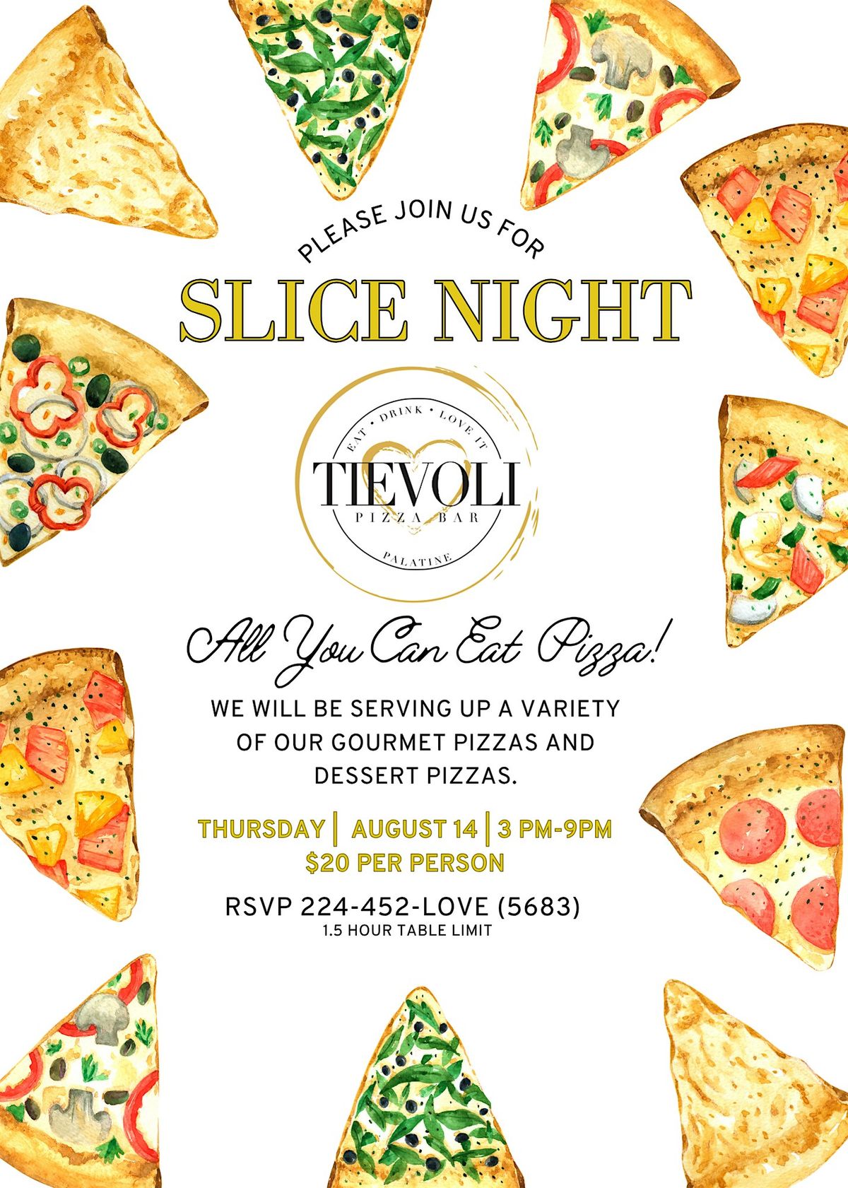 Slice Night!, 14 August | Event in Palatine | AllEvents