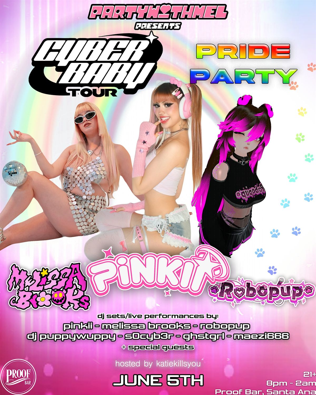 PARTYWITHMEL PRESENTS: CYBER BABY RAVE - PRIDE PARTY, 5 June | Event in Santa Ana | AllEvents