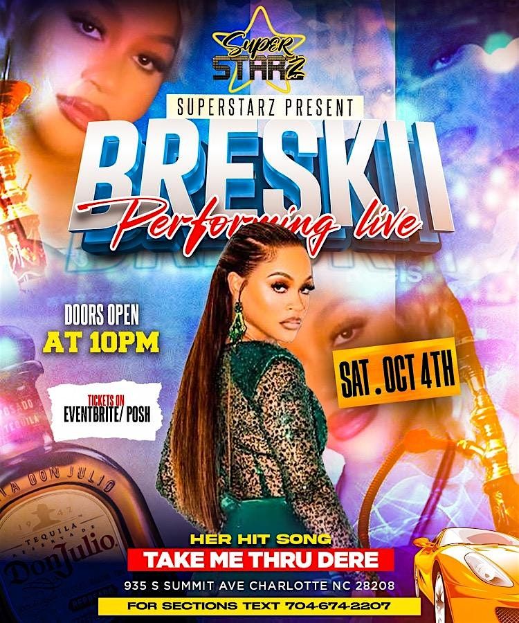 Saturday Oct 4th @Breskii Performing Live Text 704-674-2207 for tables, 4 October | Event in Charlotte | AllEvents