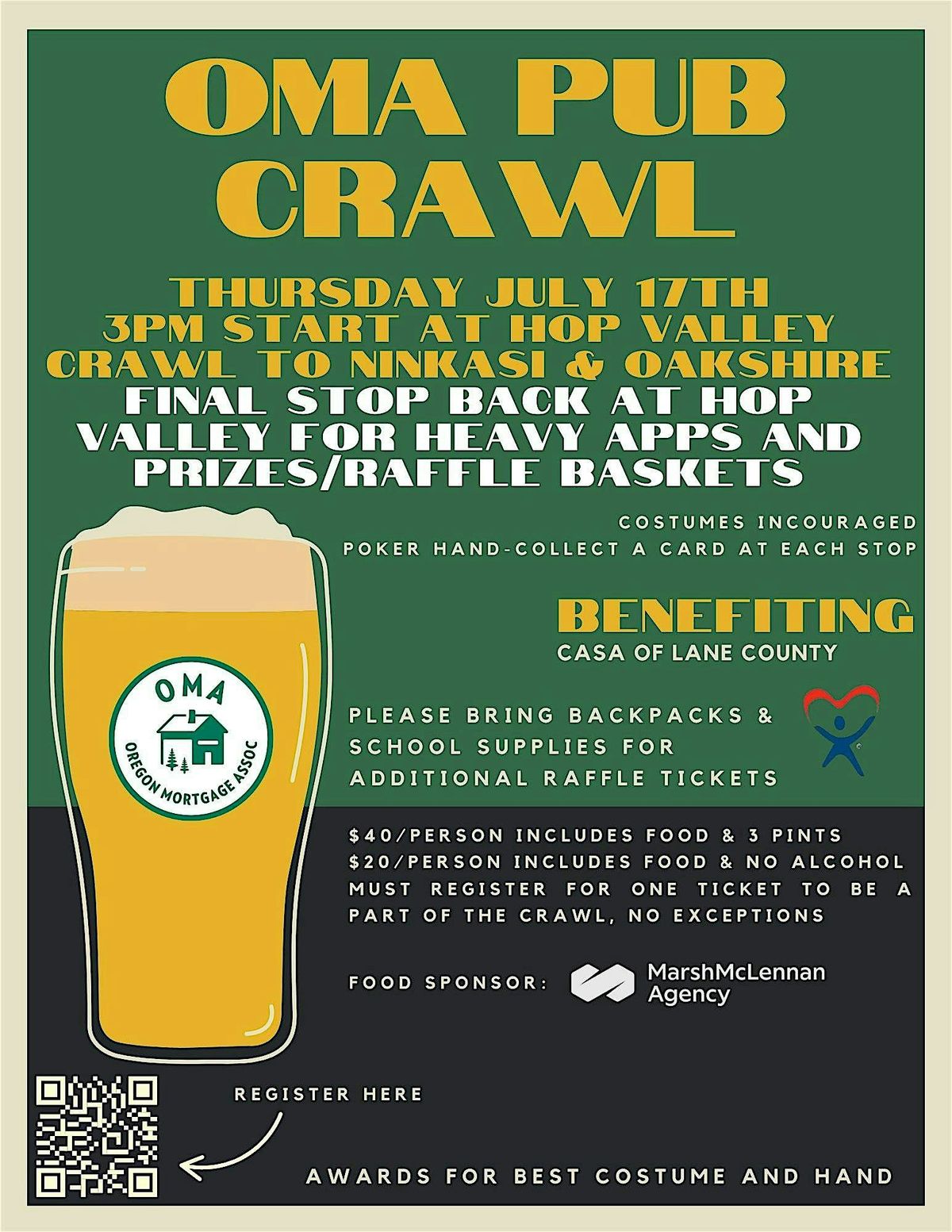 2025 Annual OMA Pub Crawl!, 17 July | Event in Eugene | AllEvents