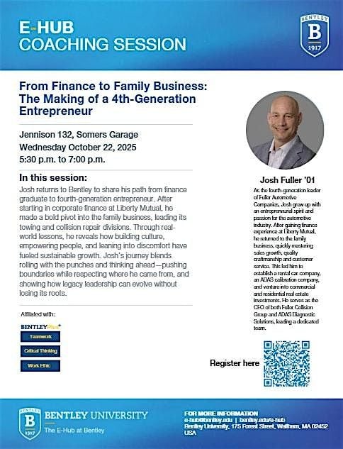 E-Hub Coaching Session with Josh Fuller, 22 October | Event in Waltham | AllEvents