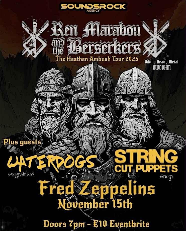 Ren Marabou and the Berserkers plus guests String Cut Puppets and Waterdogs, 15 November | Event in Cork | AllEvents