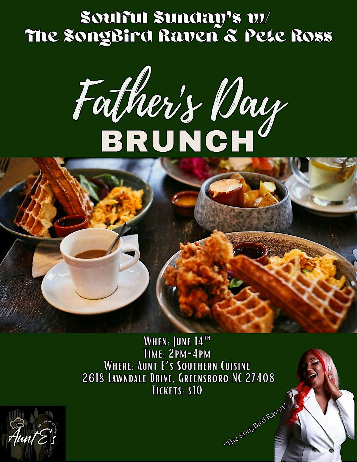 Soulful Sunday's: Father's Day Brunch @ Aunt E's Southern Cuisine, 15 June | Event in Greensboro | AllEvents