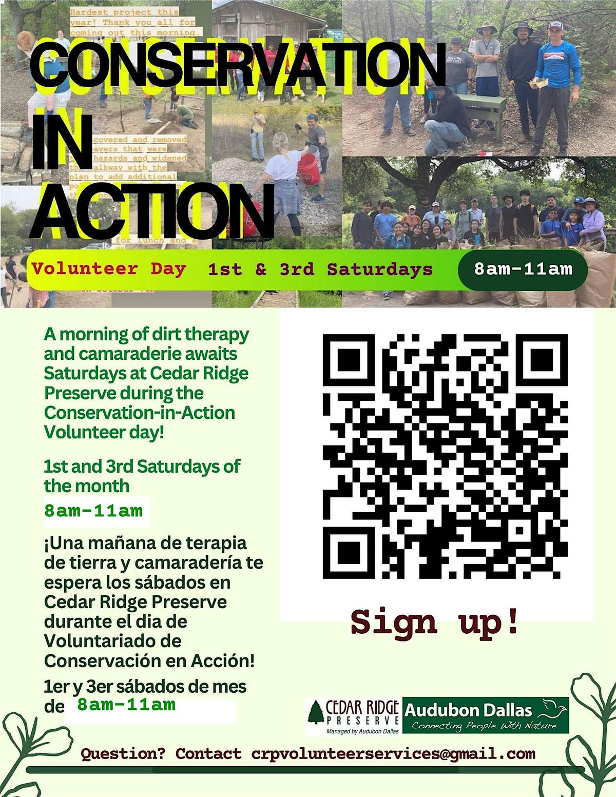 Conservation-in-Action Volunteer Day 9am-noon (Winter Schedule), 15 November | Event in Dallas | AllEvents