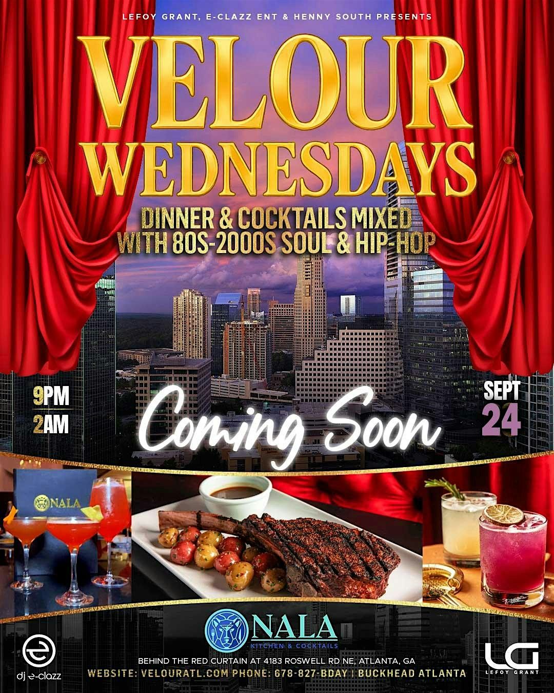 The All-New VELOUR WEDNESDAYS behind the red curtain at NALA! | Event in Atlanta | AllEvents