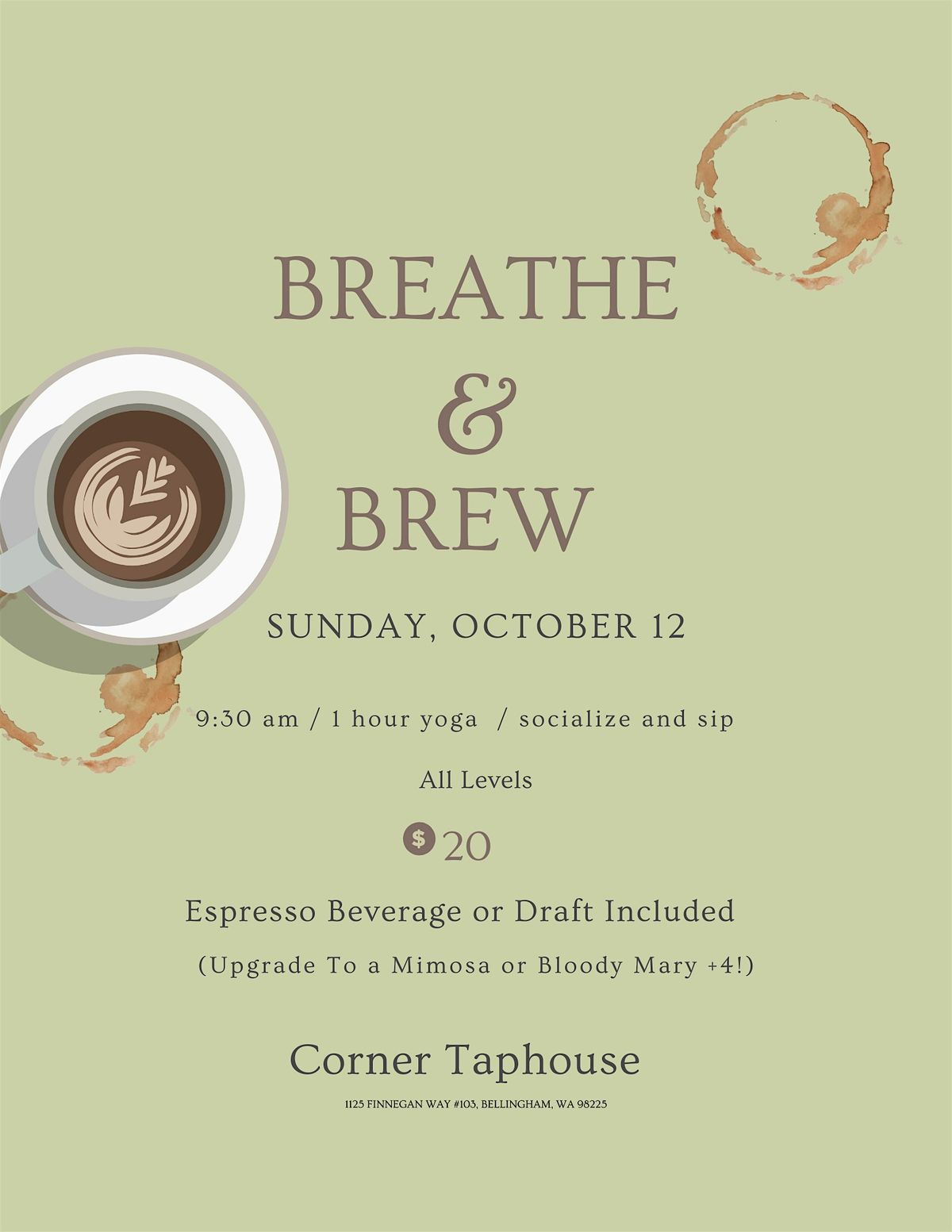 Breathe & Brew, 12 October | Event in Bellingham | AllEvents