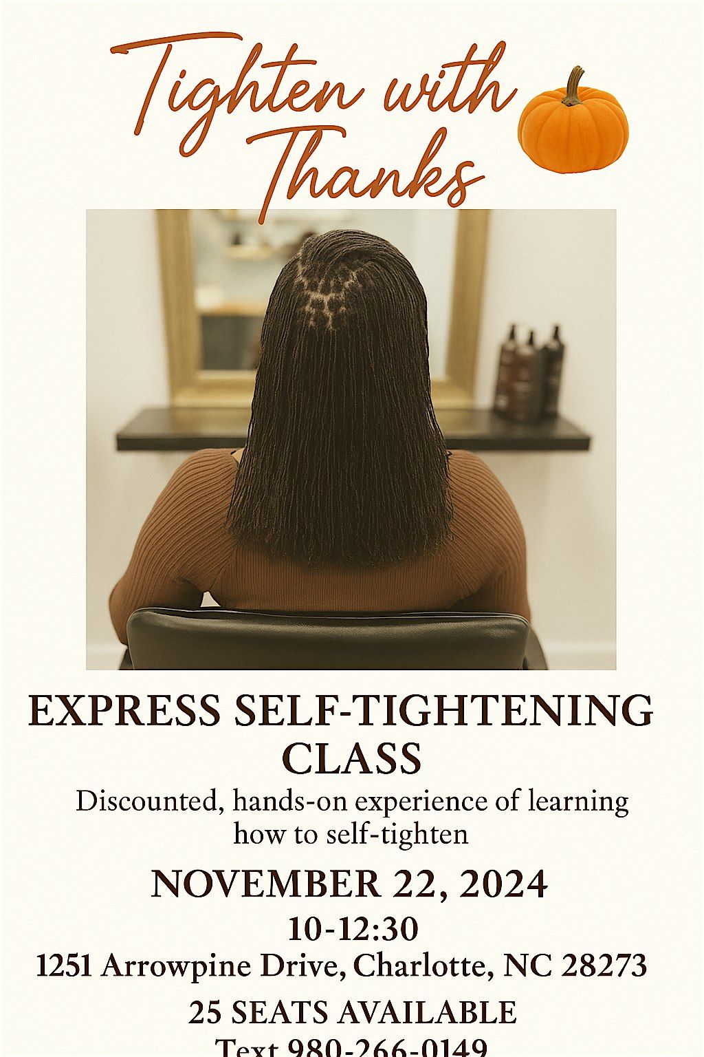 Tighten with Thanks:  Self-Retightening Class for Microlocs/Sisterlocs | Event in Charlotte | AllEvents