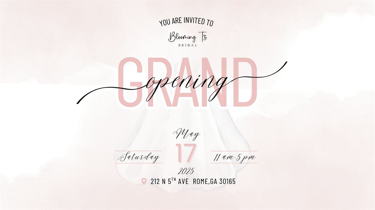 Blooming T's Bridal Grand Opening, 17 May | Event in Rome | AllEvents