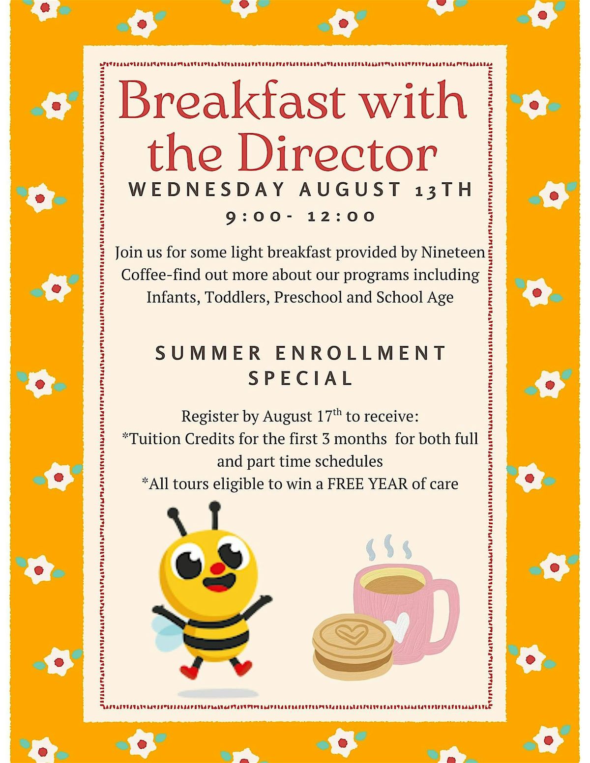 Breakfast with the Director-, 13 August | Event in Depew | AllEvents