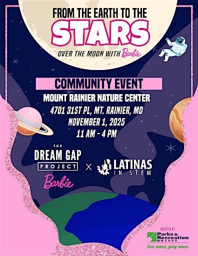 From the Earth to the Stars:  Over the Moon with Barbie!, 1 November | Event in Mount Rainier | AllEvents