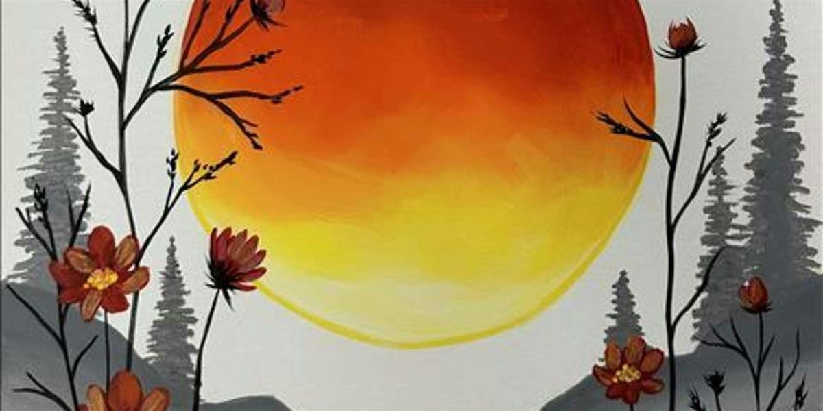 Fiery Blooms and Golden Skies - Paint and Sip by Classpop!™ | Event in Pasadena | AllEvents