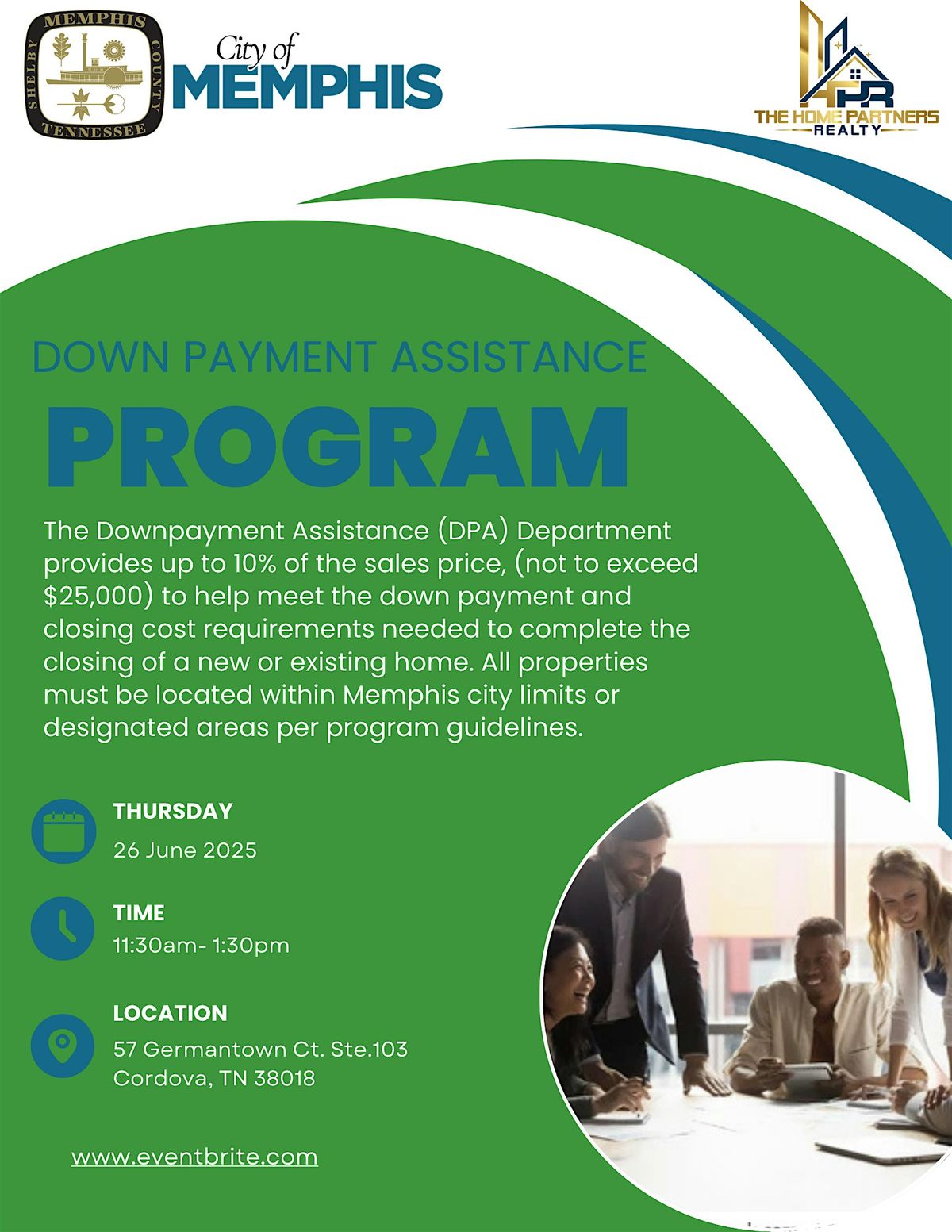 City of Memphis- Down Payment Program, 26 June | Event in Memphis | AllEvents
