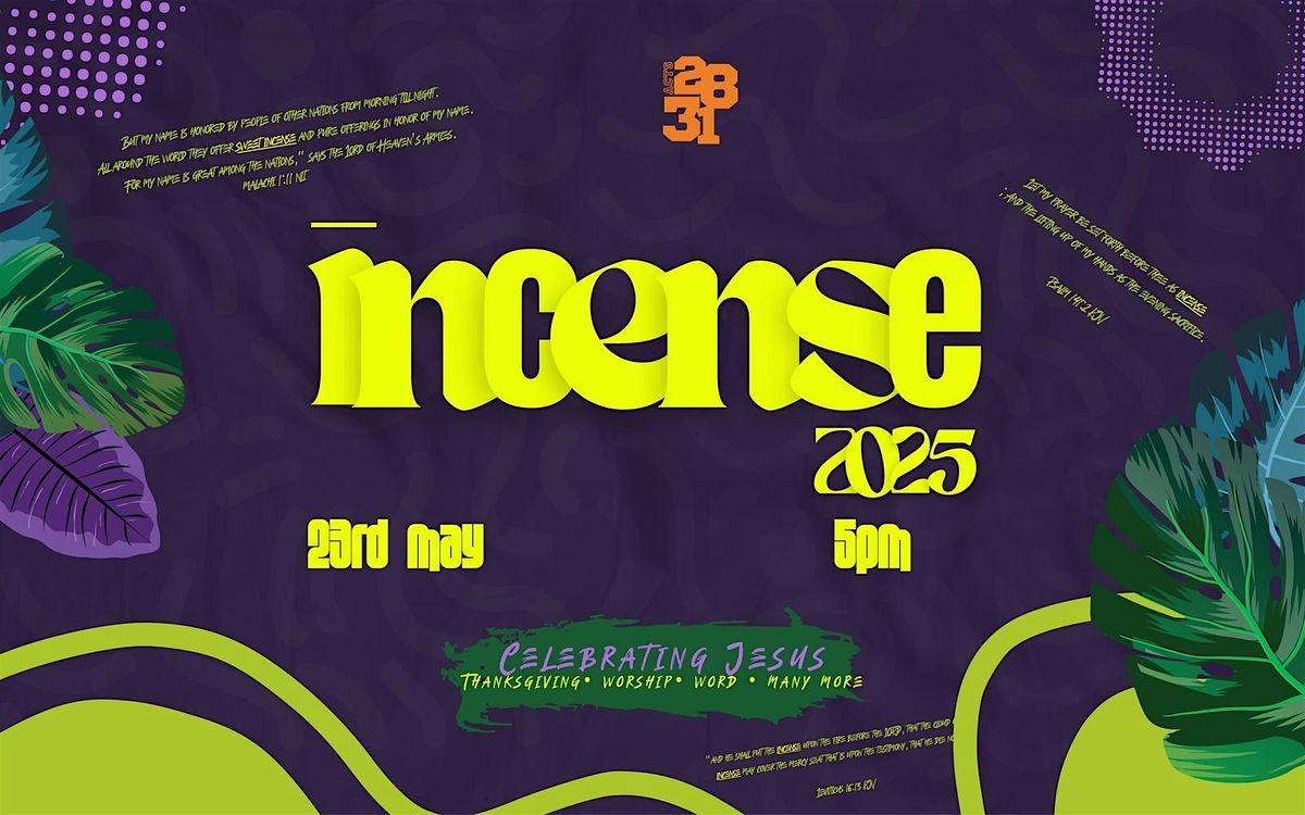Incense, 23 May | Event in Charlottetown | AllEvents