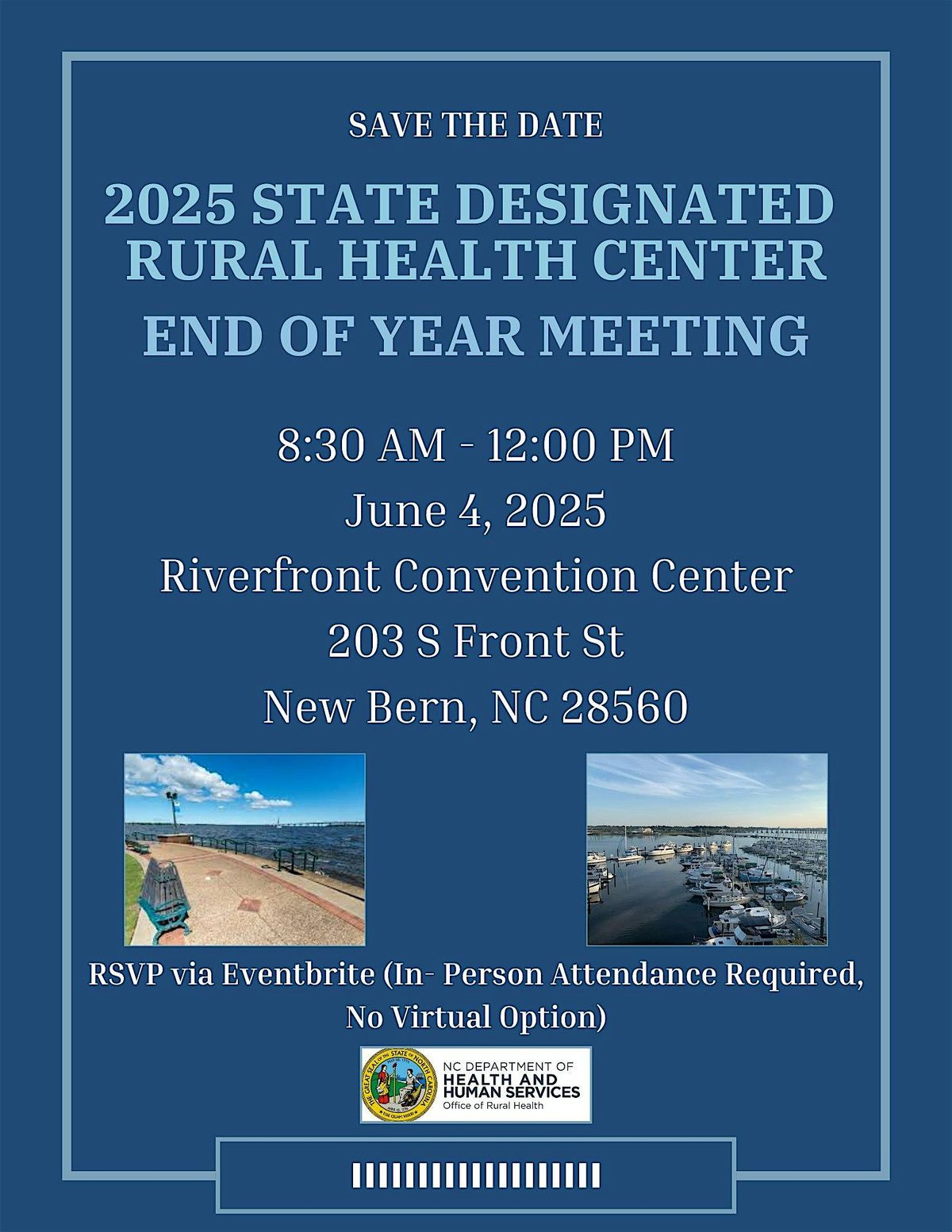 2025 State Designated Rural Health Center End of Year Meeting, 4 June | Event in New Bern | AllEvents