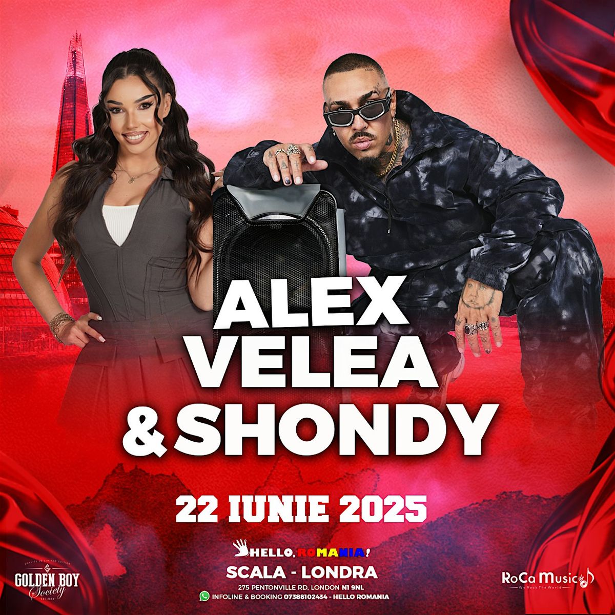 Alex Velea & Shondy LIVE la Scala,  Londra – 13 martie 2026, 13 March | Event in London | AllEvents
