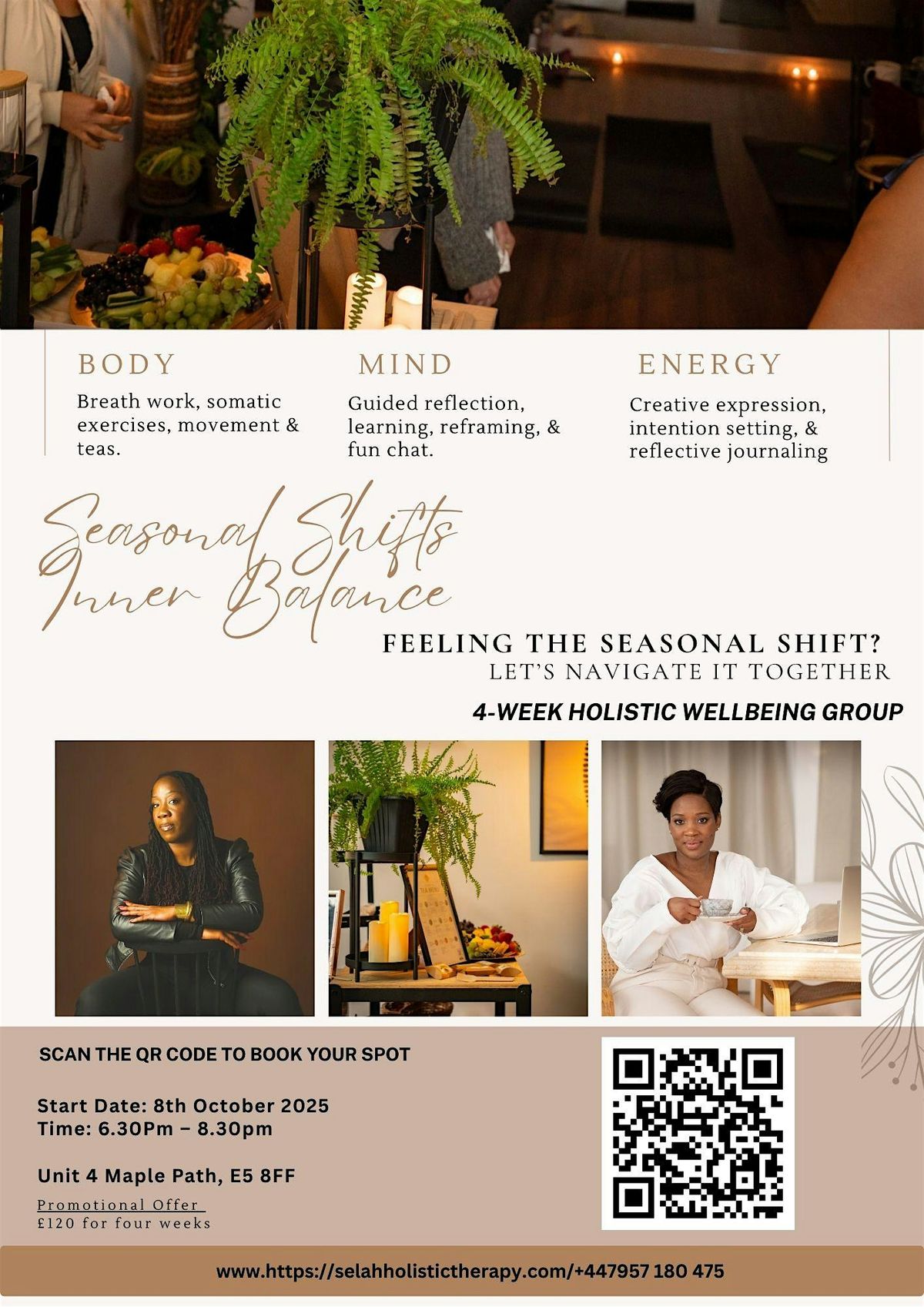 Seasonal Shift - Inner Balance - 4 Week Workshop, 8 October | Event in London | AllEvents