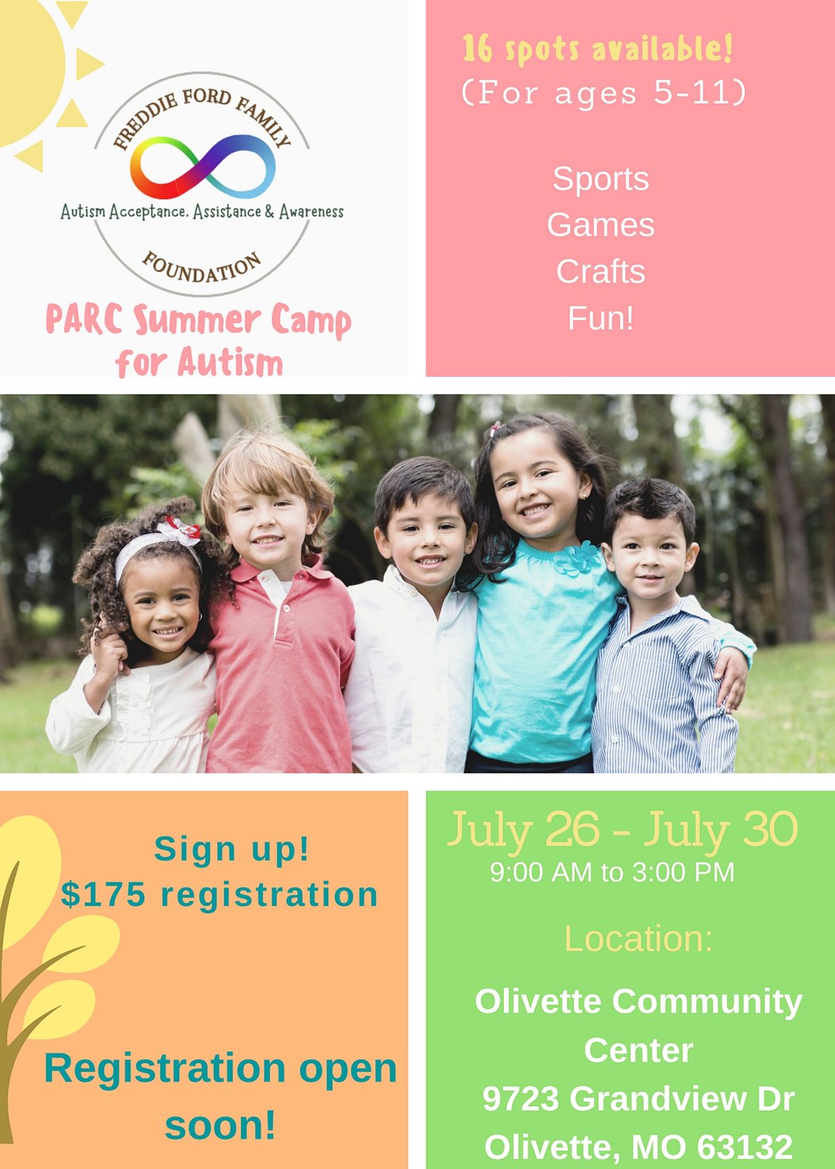 Parc Autism Summer Camp Olivette Community Center July 26 To July 30 Allevents In