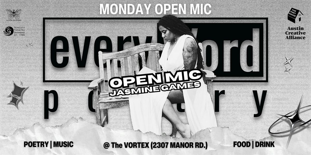 every.Word Poetry's Open Mic | Hosted by Jasmine Games, 30 June | Event in Austin | AllEvents