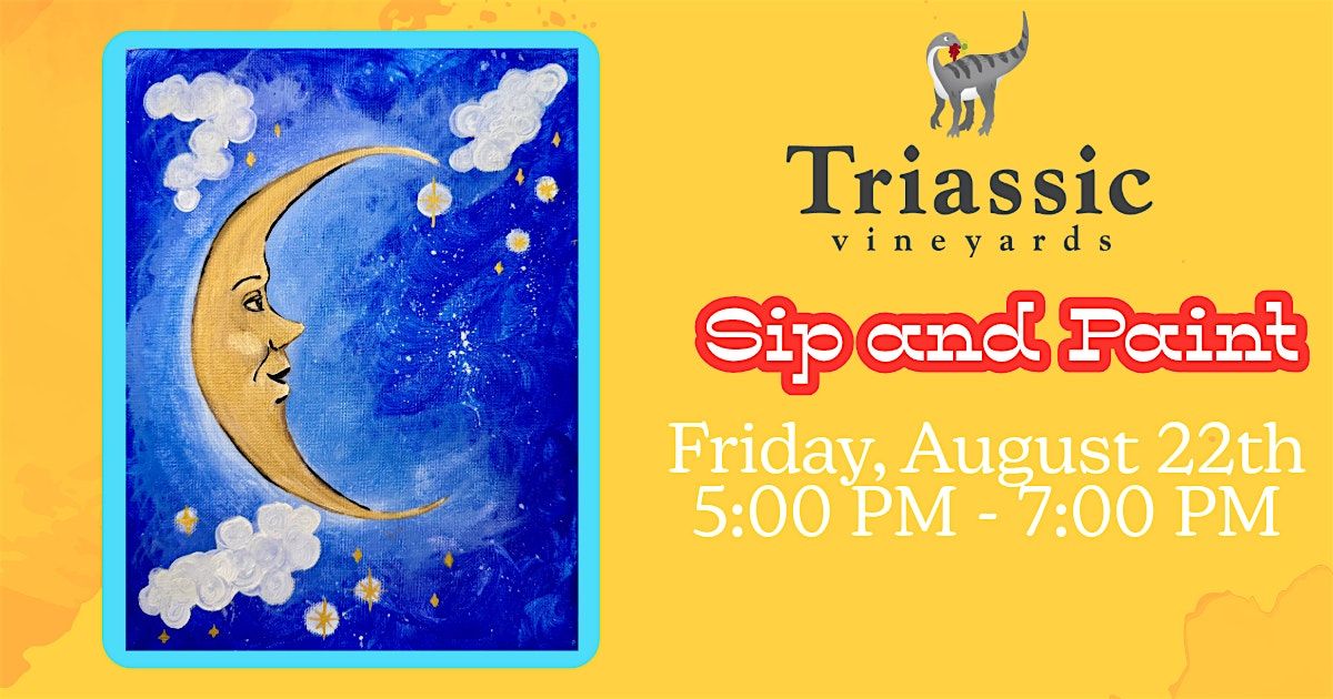 Sip and Paint at Triassic: Man in the Moon (Glow in the Dark Painting!), 22 August | Event in Tehachapi | AllEvents
