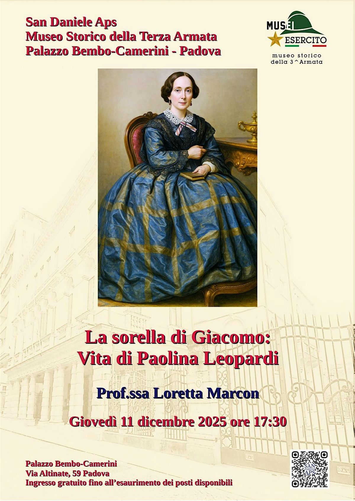 La sorella di Giacomo, 11 December | Event in Palazzo | AllEvents