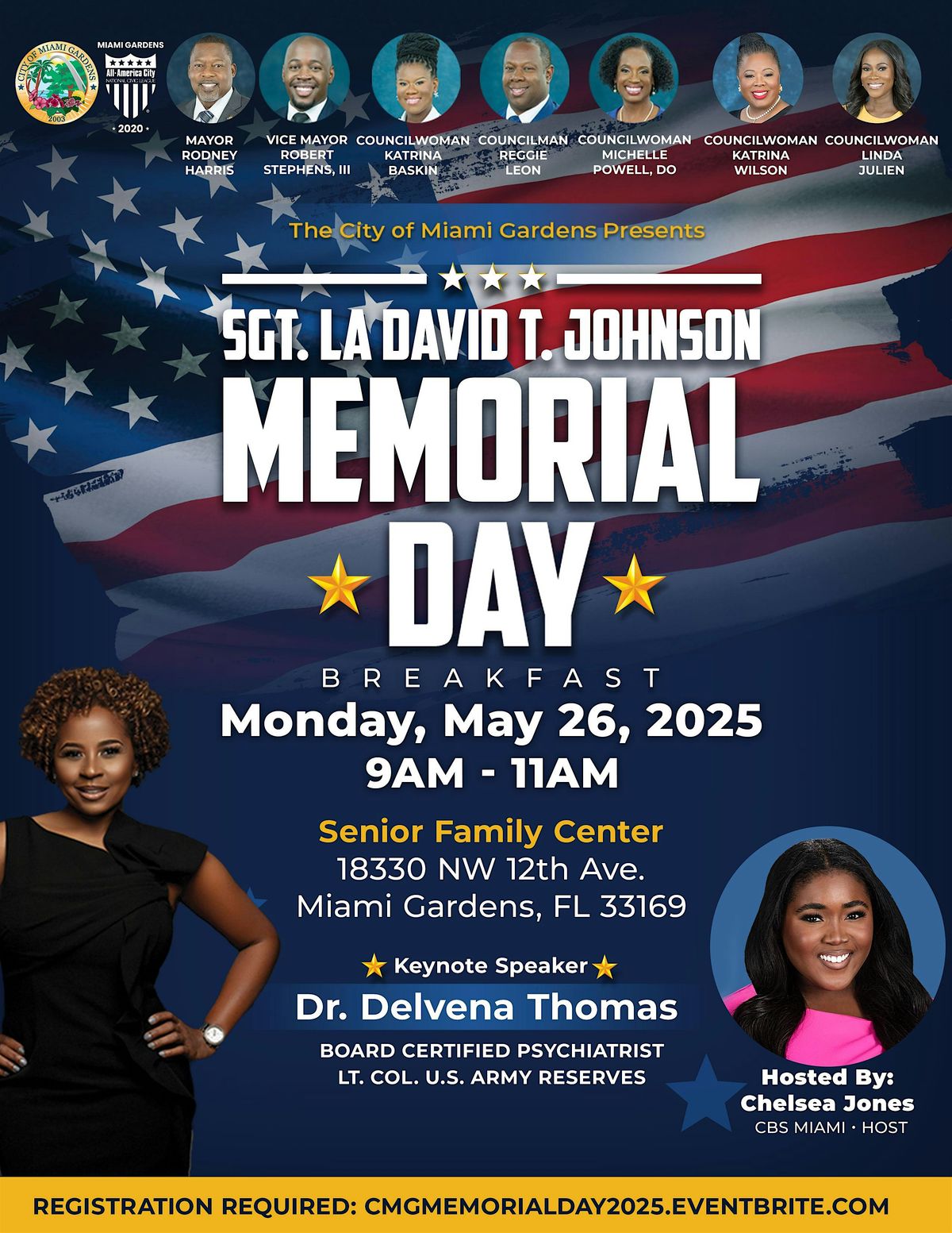 City of Miami Gardens SGT. La David T. Johnson Memorial Day Breakfast, 26 May | Event in Miami Gardens | AllEvents