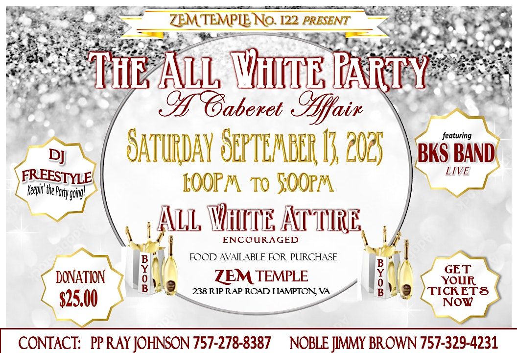 Zem Temple All White Party, 13 September | Event in Hampton | AllEvents
