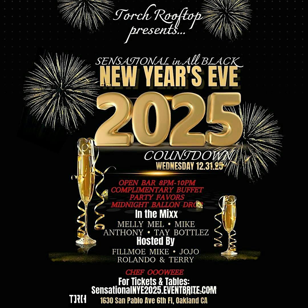 Sensational in ALL BLACK NYE 2025, 31 December | Event in Oakland | AllEvents