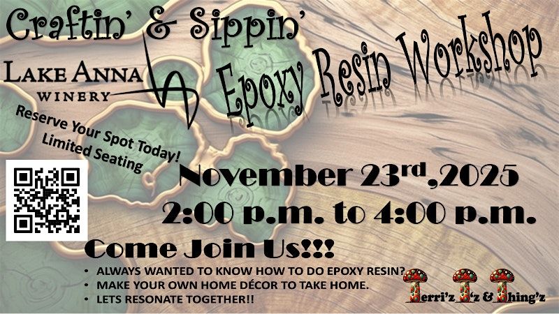 CRAFTIN' AND SIPPIN' EPOXY RESIN WORKSHOP | Event in Spotsylvania Courthouse | AllEvents