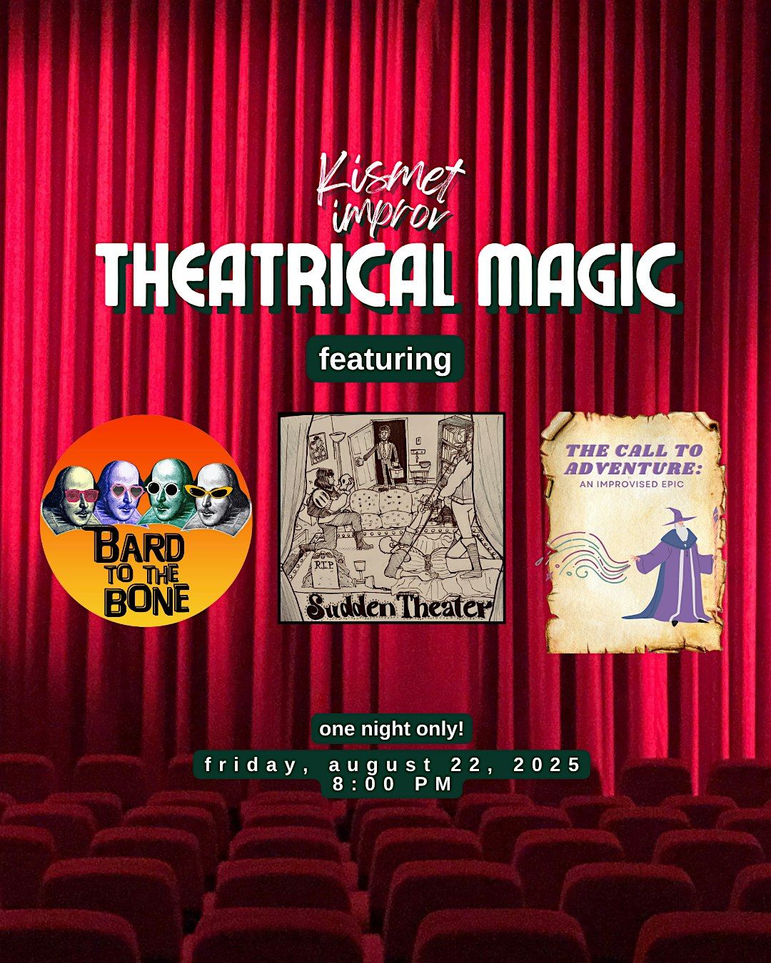 Kismet Improv Presents: THEATRICAL MAGIC, 22 August | Event in Pawtucket | AllEvents