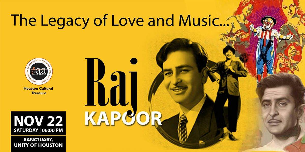Attend Raj Kapoor - The Legacy of Love and Music in Houston on November ...