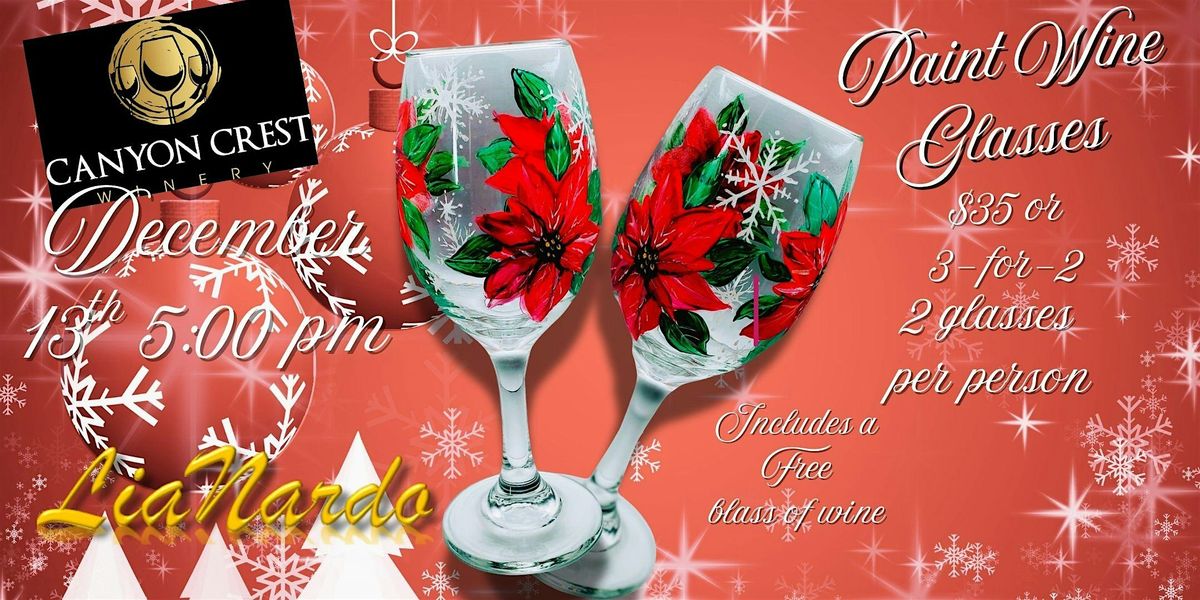 Paint Night on Wine Glasses at Canyon Crest Winery, 13 December | Event in Riverside | AllEvents
