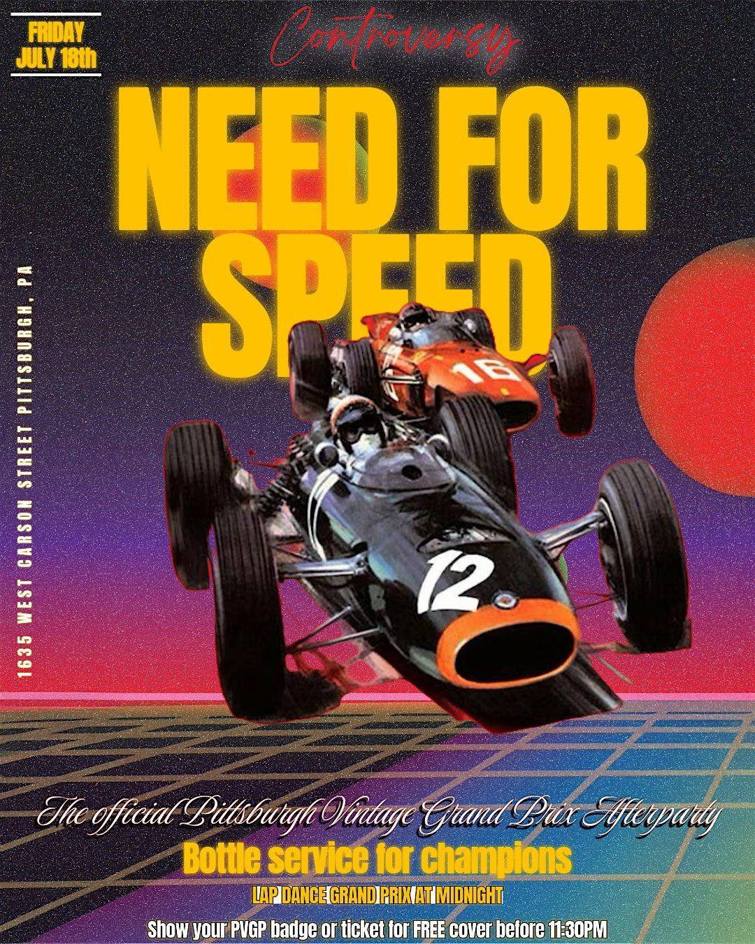 Need For Speed: PGVP After Party, 17 July | Event in Pittsburgh | AllEvents