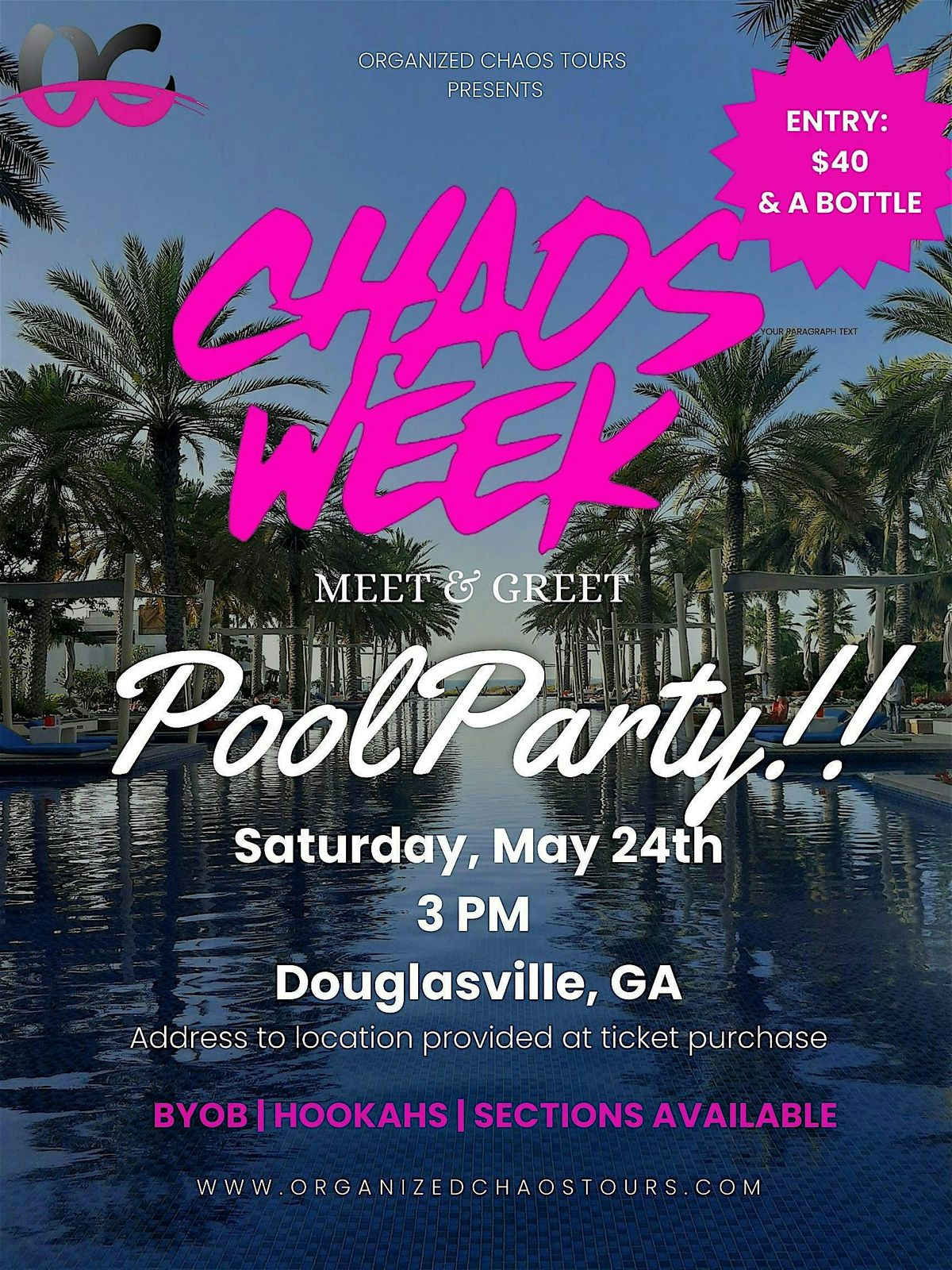 Chaos Pool Party!, 24 May | Event in Atlanta | AllEvents