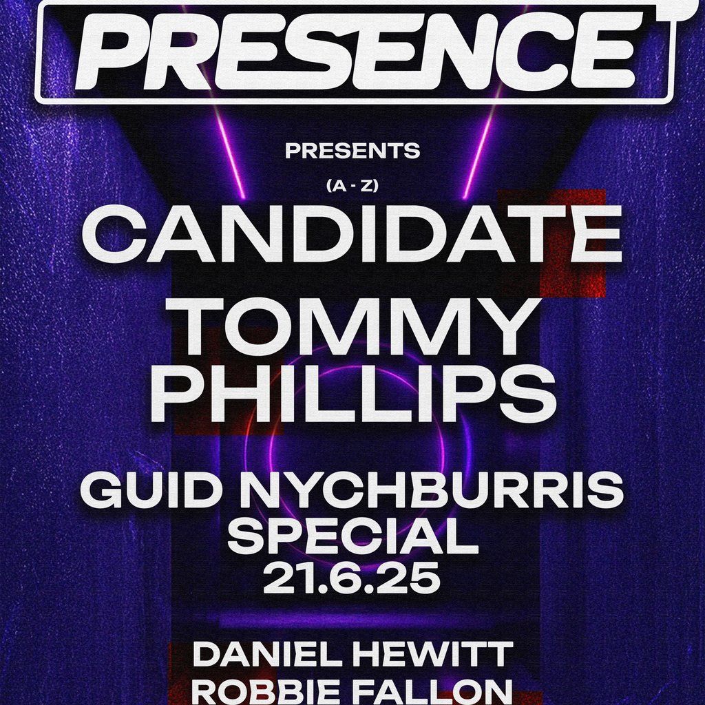 PRESENCE Presents: CANDIDATE & TOMMY PHILLIPS | Event in Dumfries | AllEvents