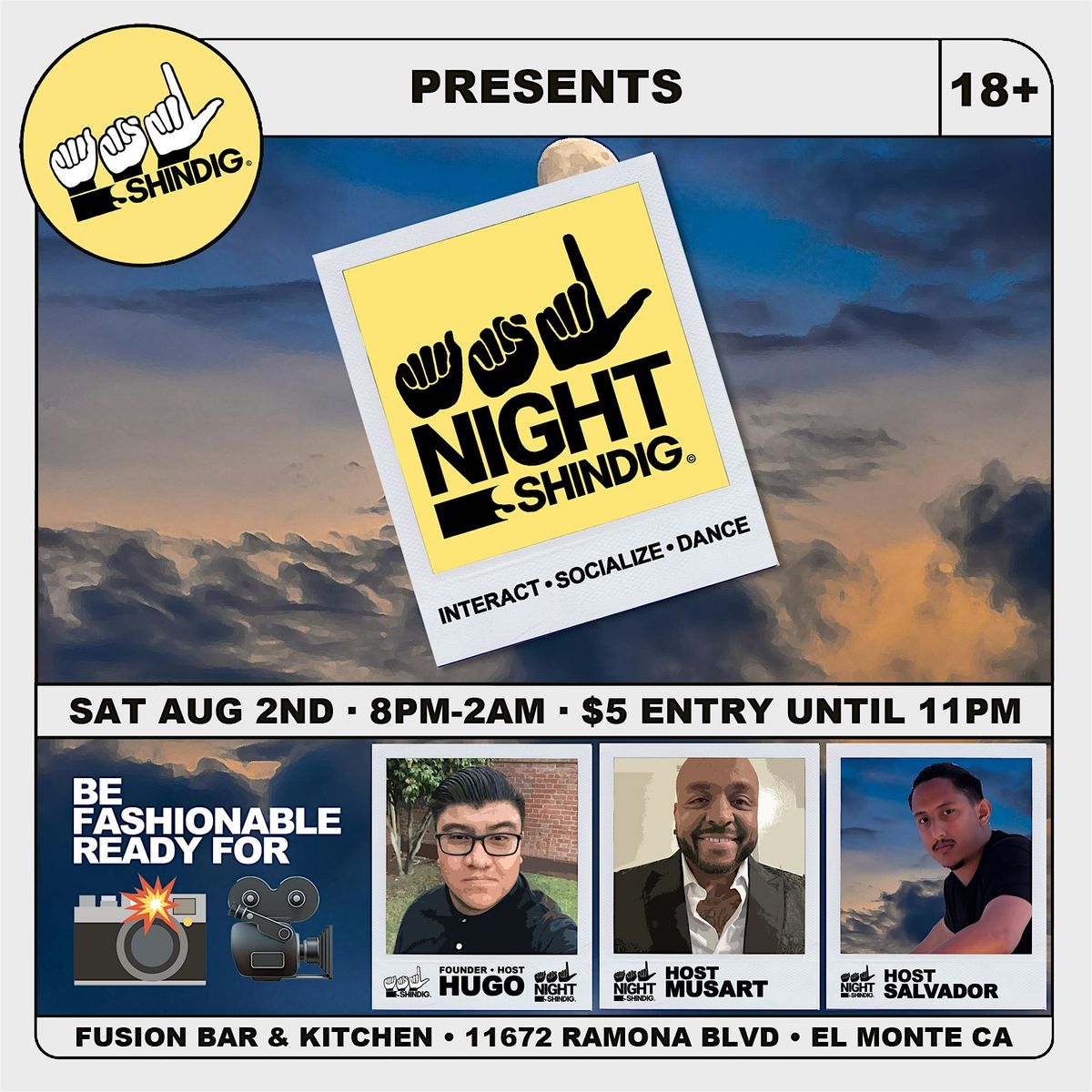 ASL Shindig presents ASL Night Shindig @ Fusion Bar Kitchen | 18+, 2 August | Event in El Monte | AllEvents