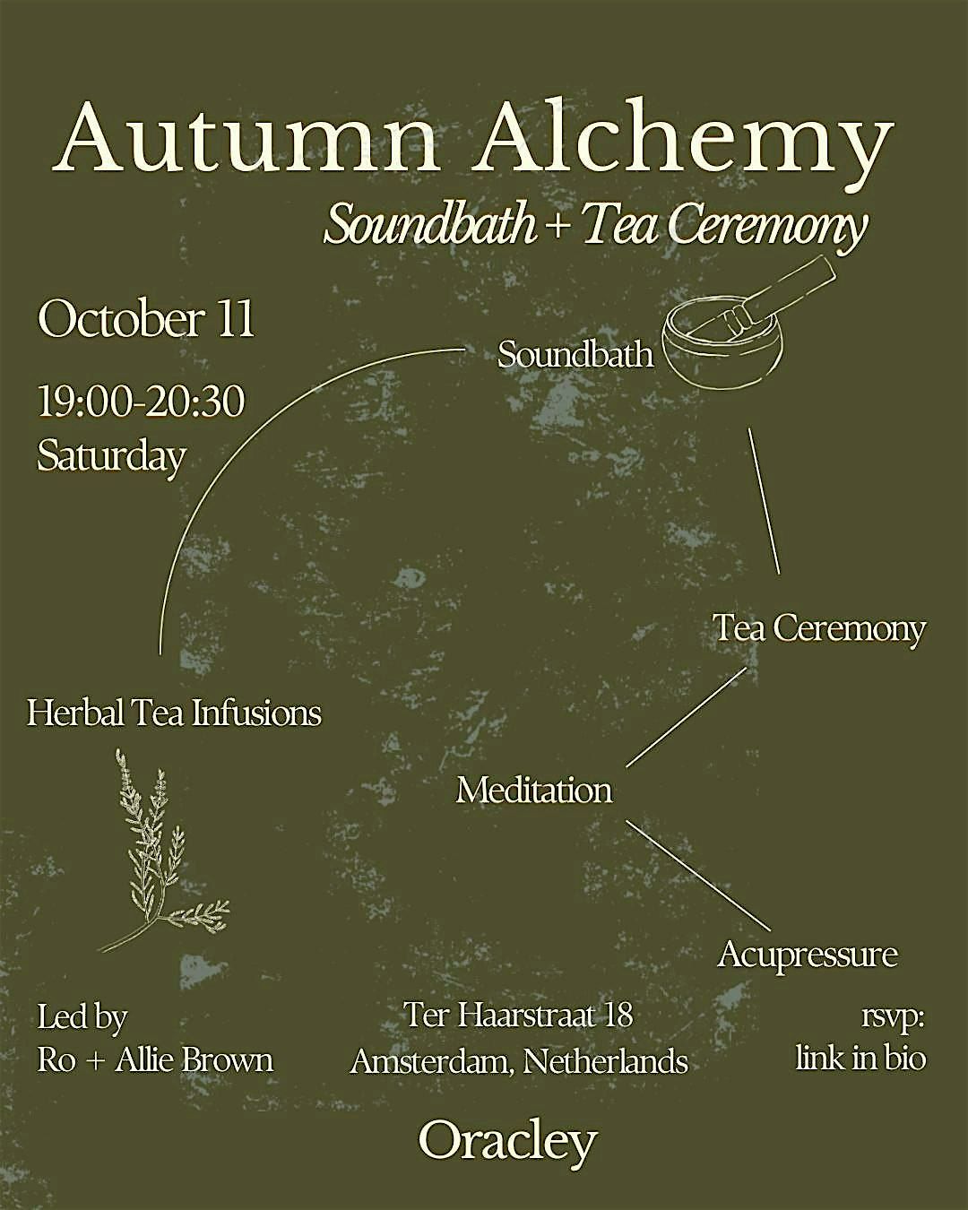 Autumn Alchemy: Tea Ceremony & Sound Bath at Oracley, 11 October | Event in Amsterdam | AllEvents