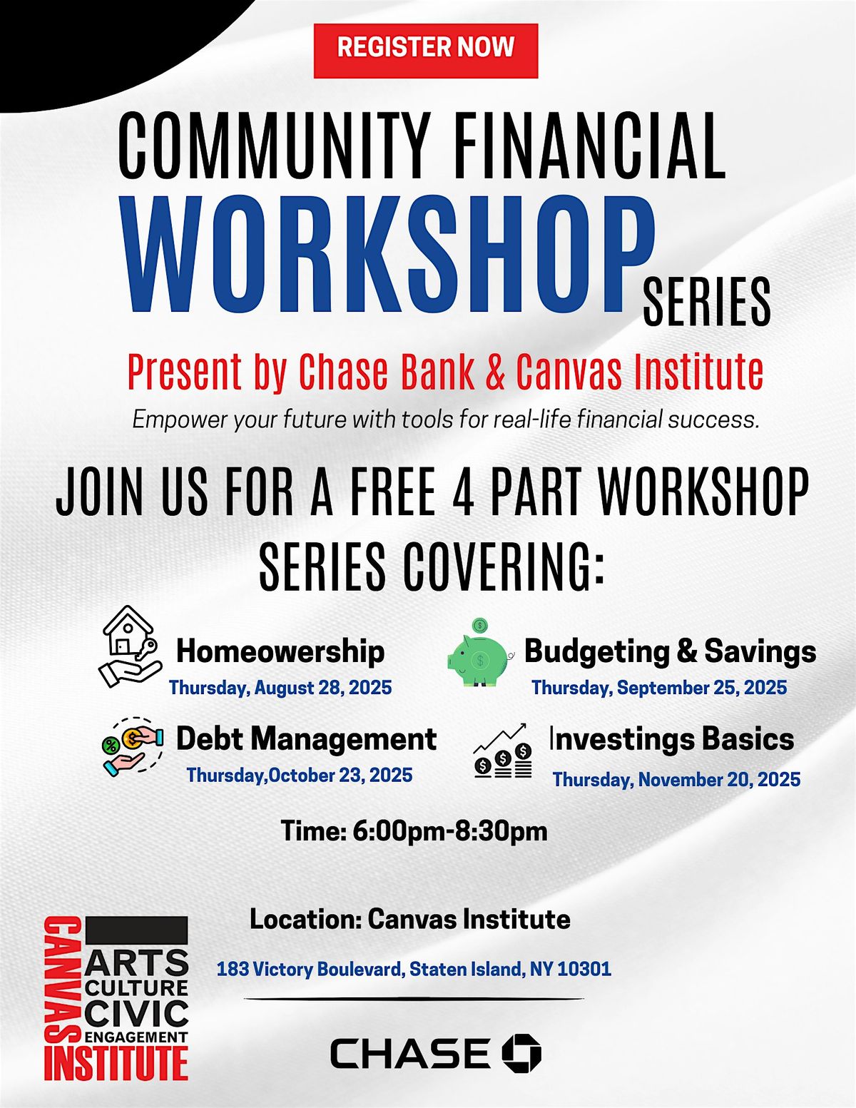 Community Financial Workshops, 28 August | Event in Staten Island | AllEvents