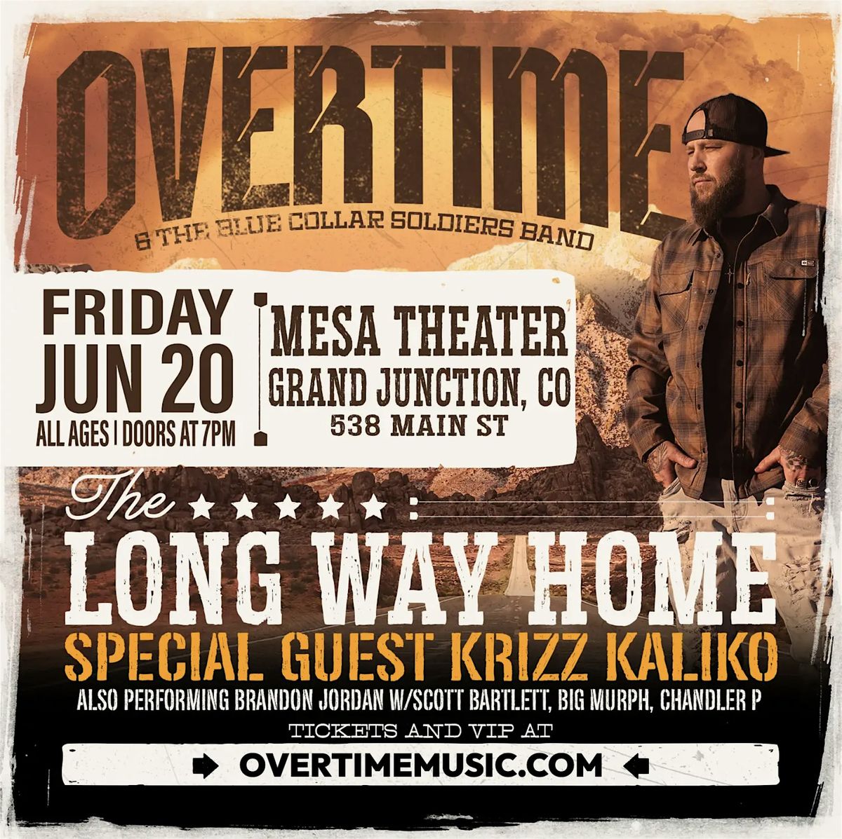 Overtime & The Blue Collar Soldier Band, 20 June | Event in Grand Junction | AllEvents