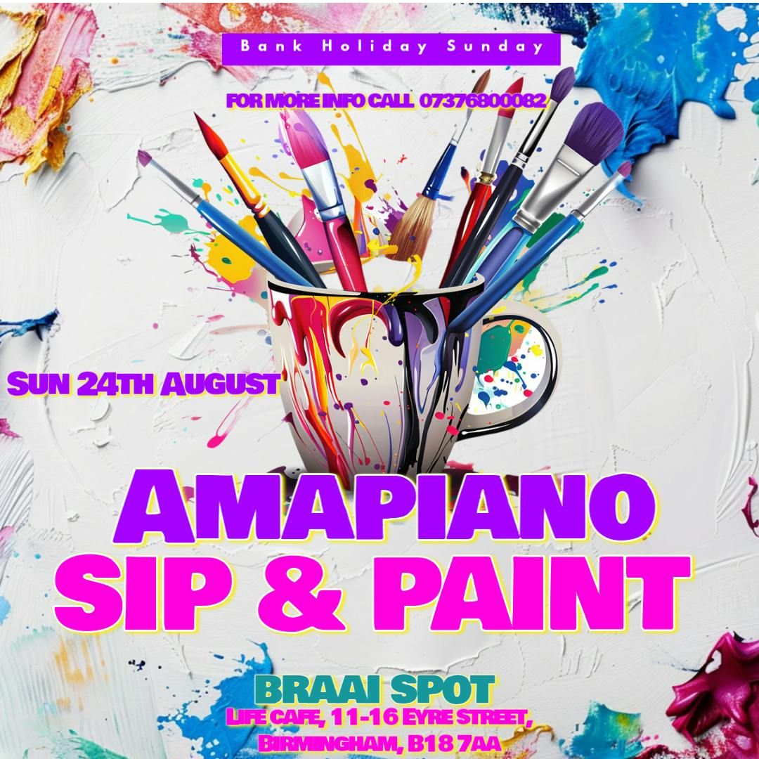 Amapiano Sip and paint 🎨 , 24 August | Event in Birmingham | AllEvents