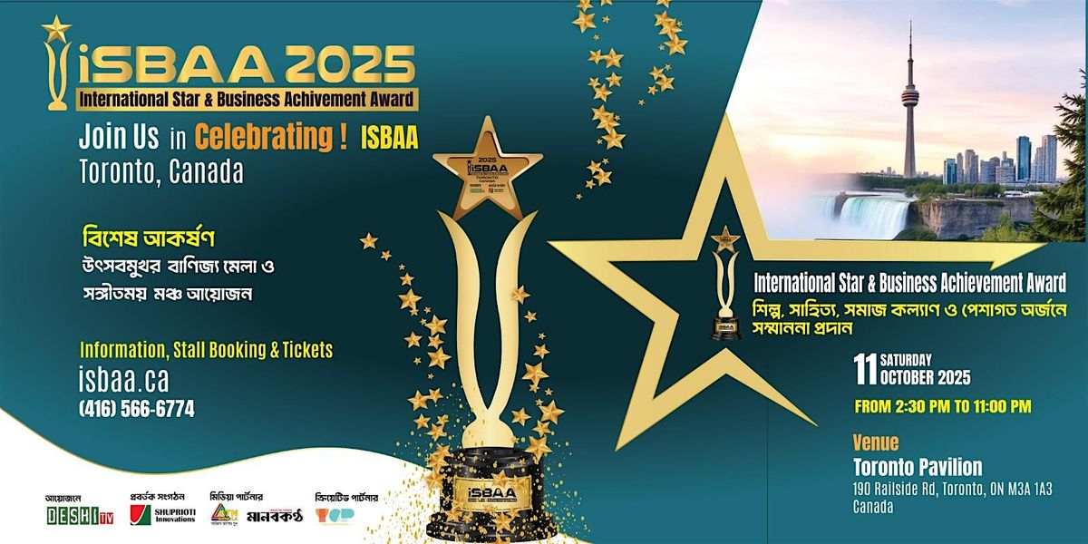 ISBAA 2025, 11 October | Event in Toronto | AllEvents