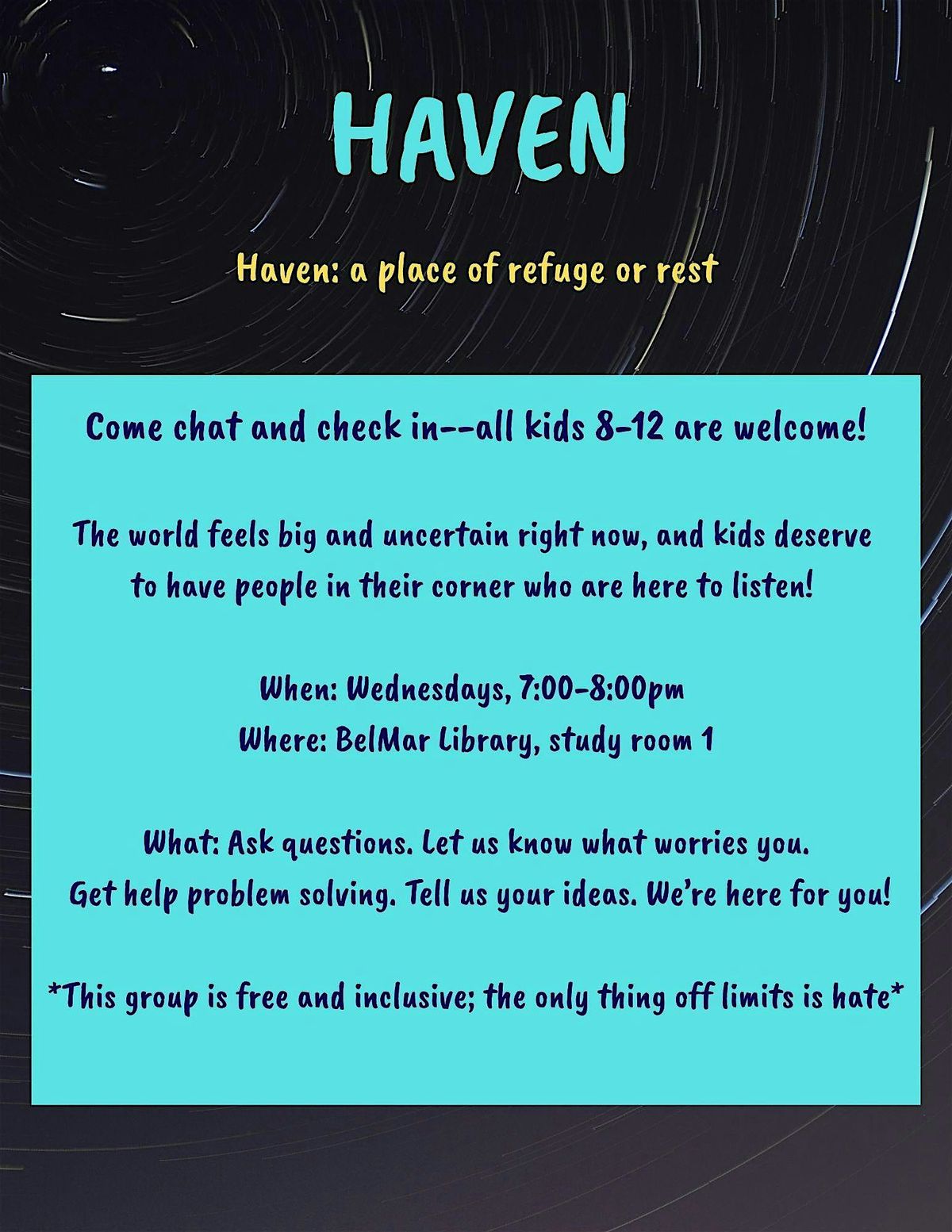 Haven youth check in group-ages 8-12, 30 July | Event in Lakewood | AllEvents