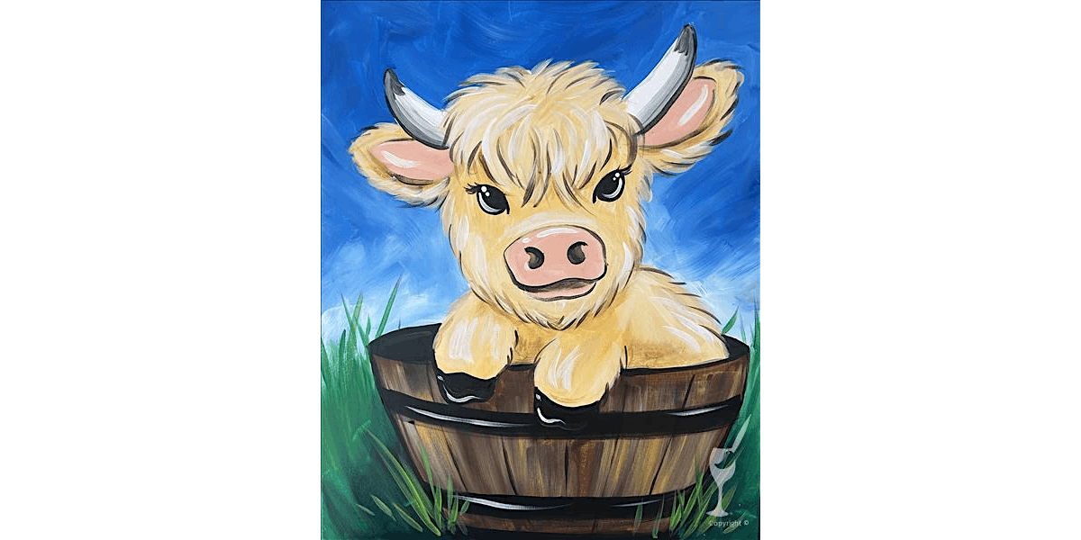Adorable Baby Highland - Paint and Sip in Houston | Classpop!™, 12 August | Event in Houston | AllEvents