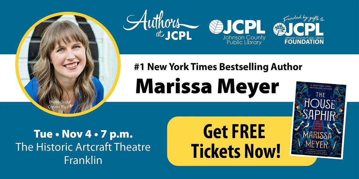 Authors at JCPL presents Marissa Meyer, 4 November | Event in Franklin | AllEvents