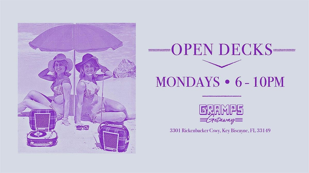 Open Decks, 18 August | Event in Key Biscayne | AllEvents