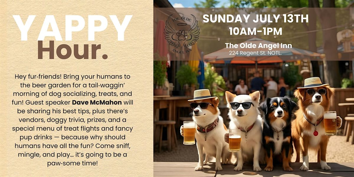 Yappy Hour in the Beer Garden, 13 July | Event in Niagara-on-the-Lake | AllEvents