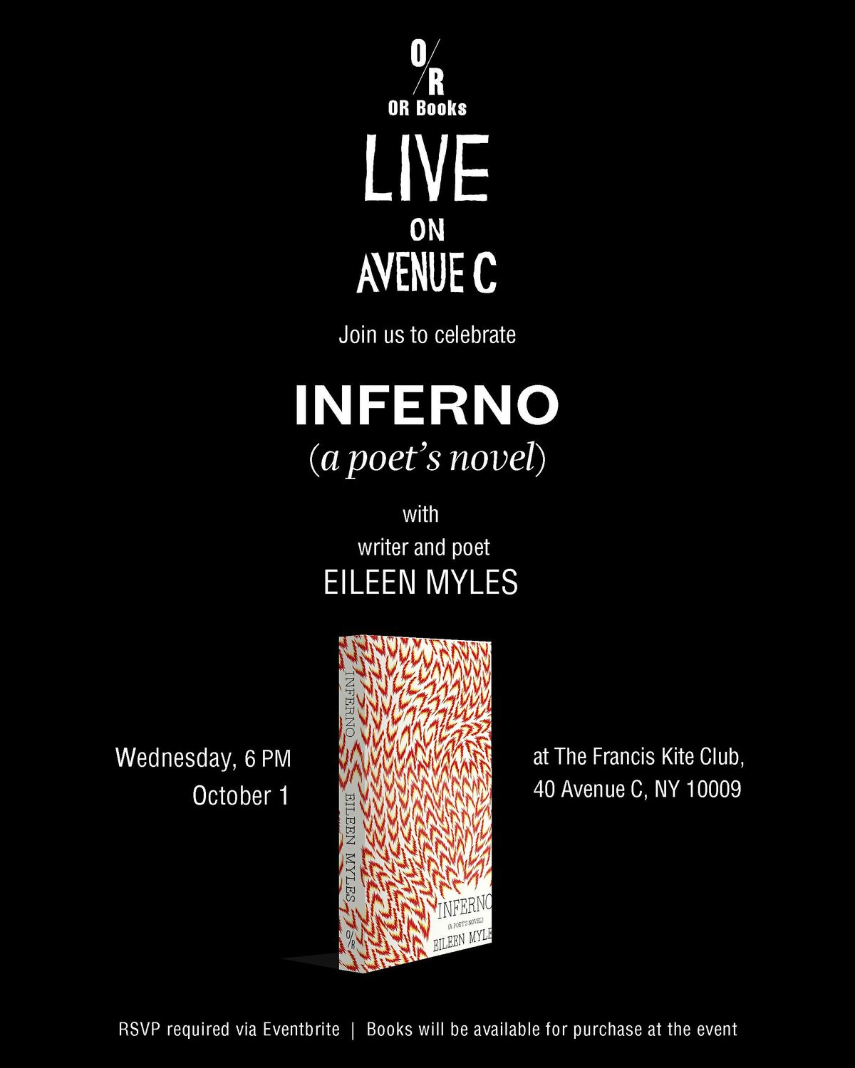 A night with Eileen Myles, 1 October | Event in New York | AllEvents