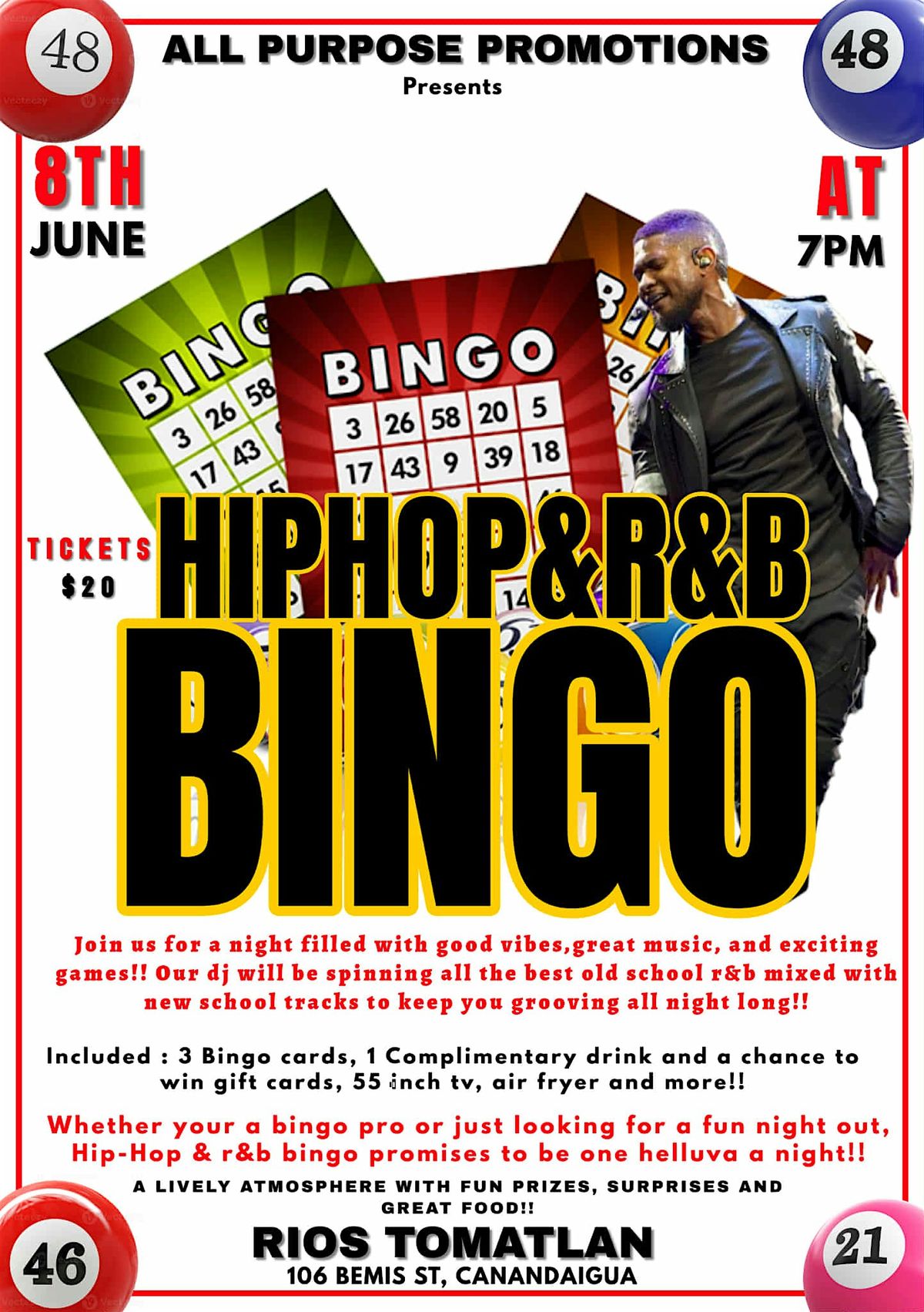 Hip Hop And Rnb Bingo, 8 June | Event in Canandaigua | AllEvents
